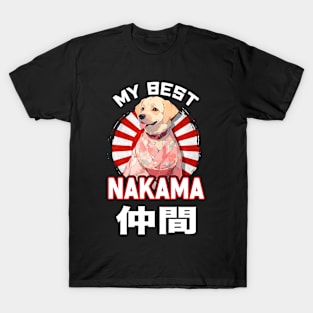 Cute Dog wearing a Kimono - Anime Shirt T-Shirt